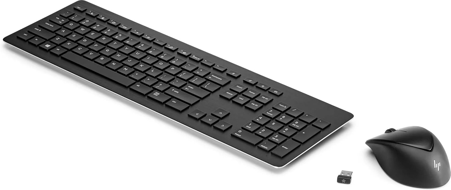 ست کیبورد و ماوس بی سیم قابل شارژ HP Inc 950MK - دارای اسکرول - بی سیم - 2.4 گیگاهرتز