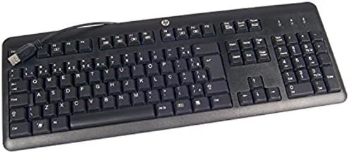 کیبورد HP 672647-033 مشکی USB QWERTY انگلیسی بریتانیایی