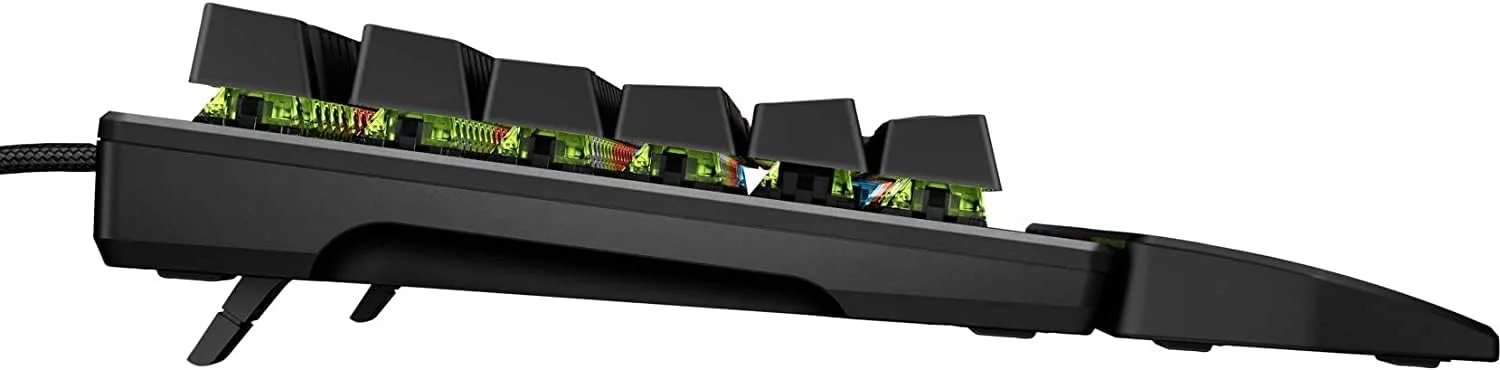 کیبورد گیمینگ مکانیکی سیم دار HP Pavilion 800 با نور پس زمینه LED چهار منطقه ای، Anti-Ghosting N-Key Rollover، کنترل صدا و سوئیچ های مکانیکی قرمز (5JS06AA) کیبورد گیمینگ مکانیکی سیم دار HP Pavilion 800 با نور پس زمینه LED چهار منطقه ای، Anti-Ghosting N-Key Rollover، کنترل صدا و سوئیچ های مکانیکی قرمز (5JS06AA)