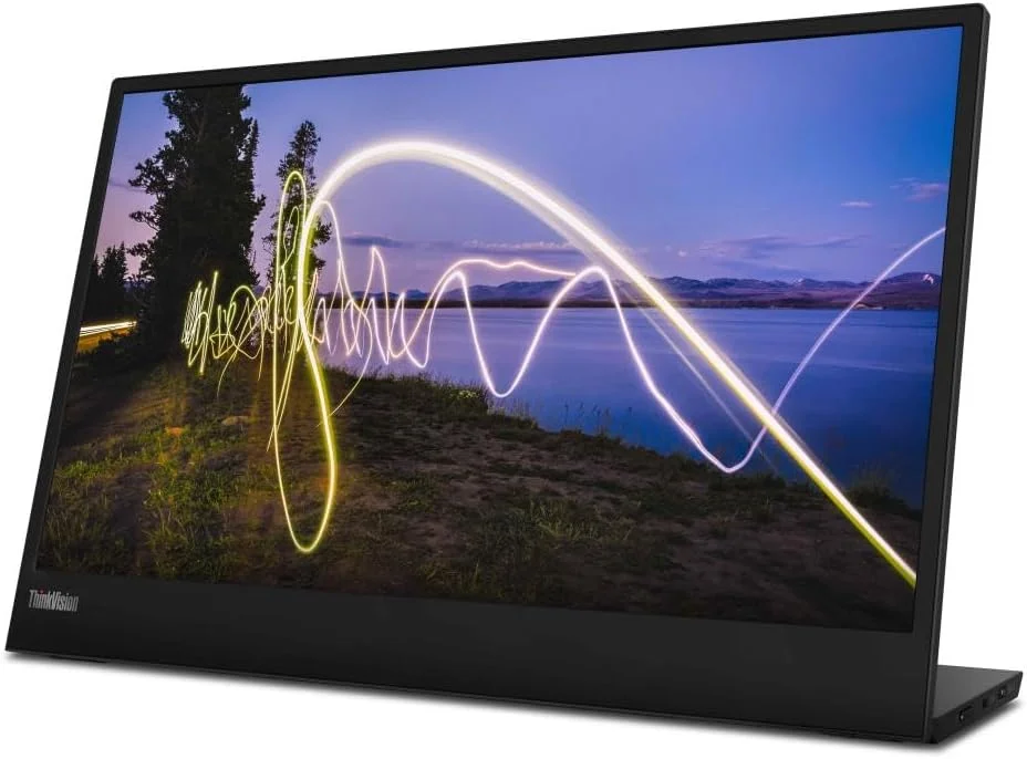 مانیتور قابل حمل 15.6 اینچی لنوو ThinkVision M15 Full HD WLED LCD - نسبت تصویر 16:9 - مشکی کلاغی