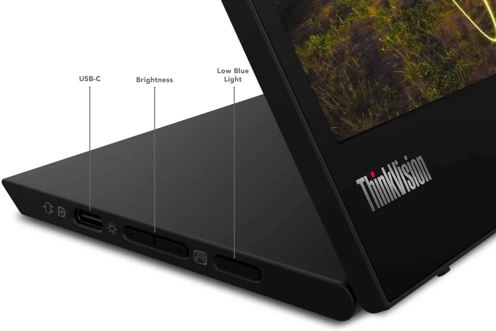 مانیتور قابل حمل 15.6 اینچی لنوو ThinkVision M15 Full HD WLED LCD - نسبت تصویر 16:9 - مشکی کلاغی
