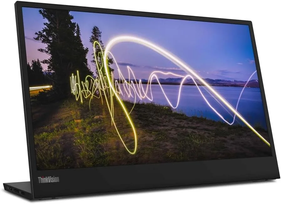 مانیتور قابل حمل 15.6 اینچی لنوو ThinkVision M15 Full HD WLED LCD - نسبت تصویر 16:9 - مشکی کلاغی
