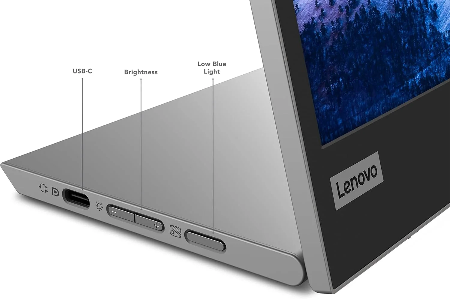 مانیتور قابل حمل 15.6 اینچی لنوو L15، FHD، 1080p، 60 هرتز، IPS، 6ms، USB-C، همراه با کاور، مشکی کلاغی [66E4UAC1WL] - 3 سال گارانتی
