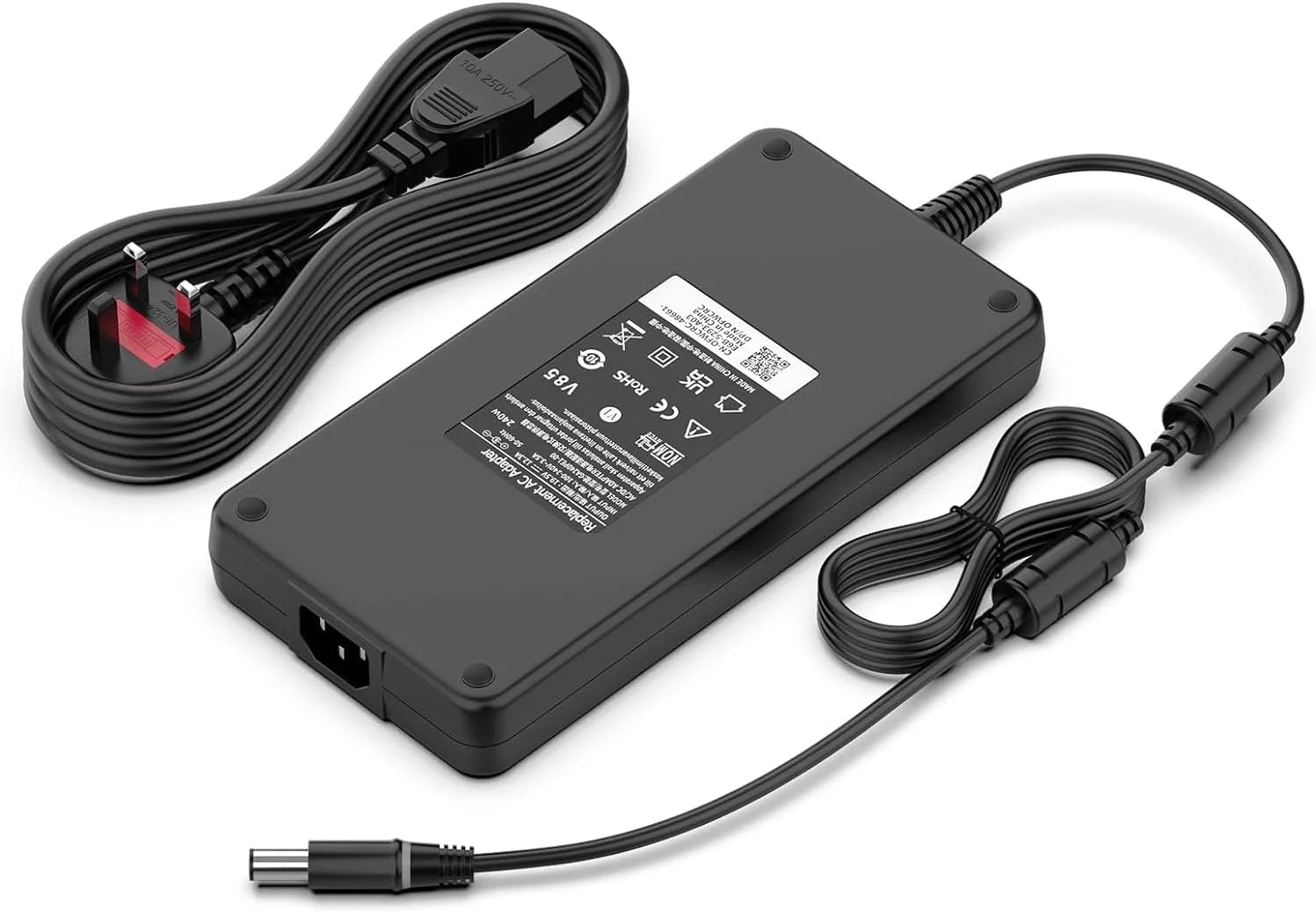 آداپتور شارژر لپ تاپ 19.5V-12.3A 240W 0J211H, 0J938H سازگار با Dell Alienware 13 15 17 M15 M17 M17X R2 R3 M18X X51,7520 7530 PA-9E, G3 G5 G7 M4700 M6400 M6500
