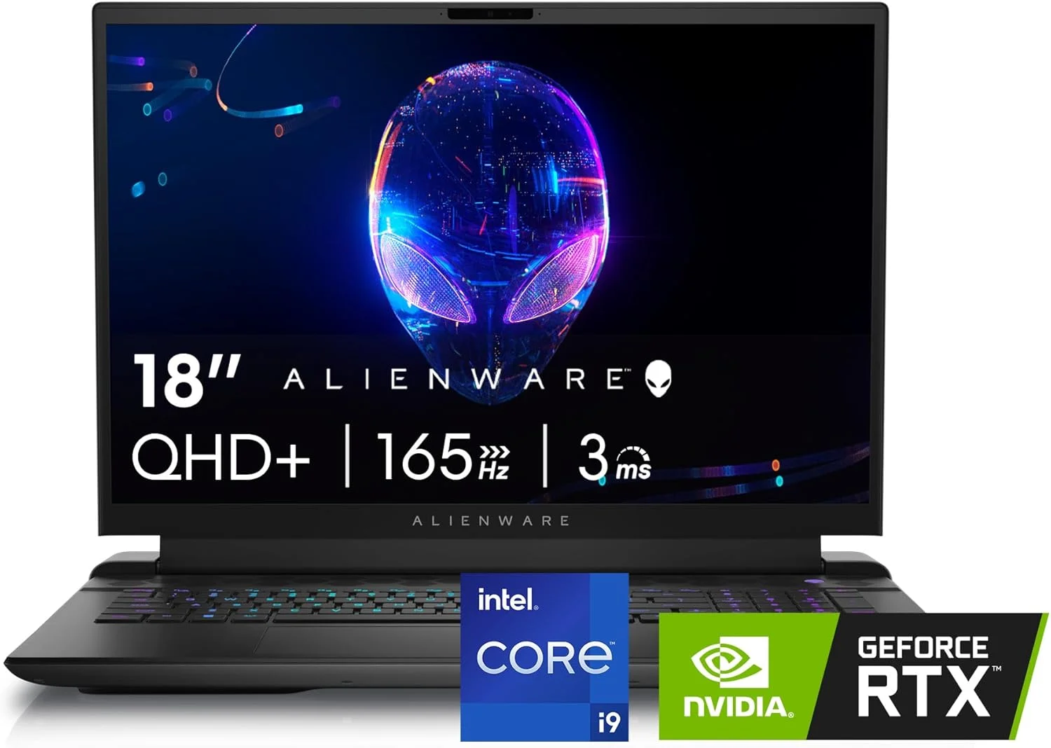 لپ تاپ گیمینگ دل Alienware M18 R2 NVIDIA GeForce RTX 4080 Intel Core i9 14900HX 32GB RAM 1TB SSD 18" 165Hz Windows 11 Home کیبورد انگلیسی