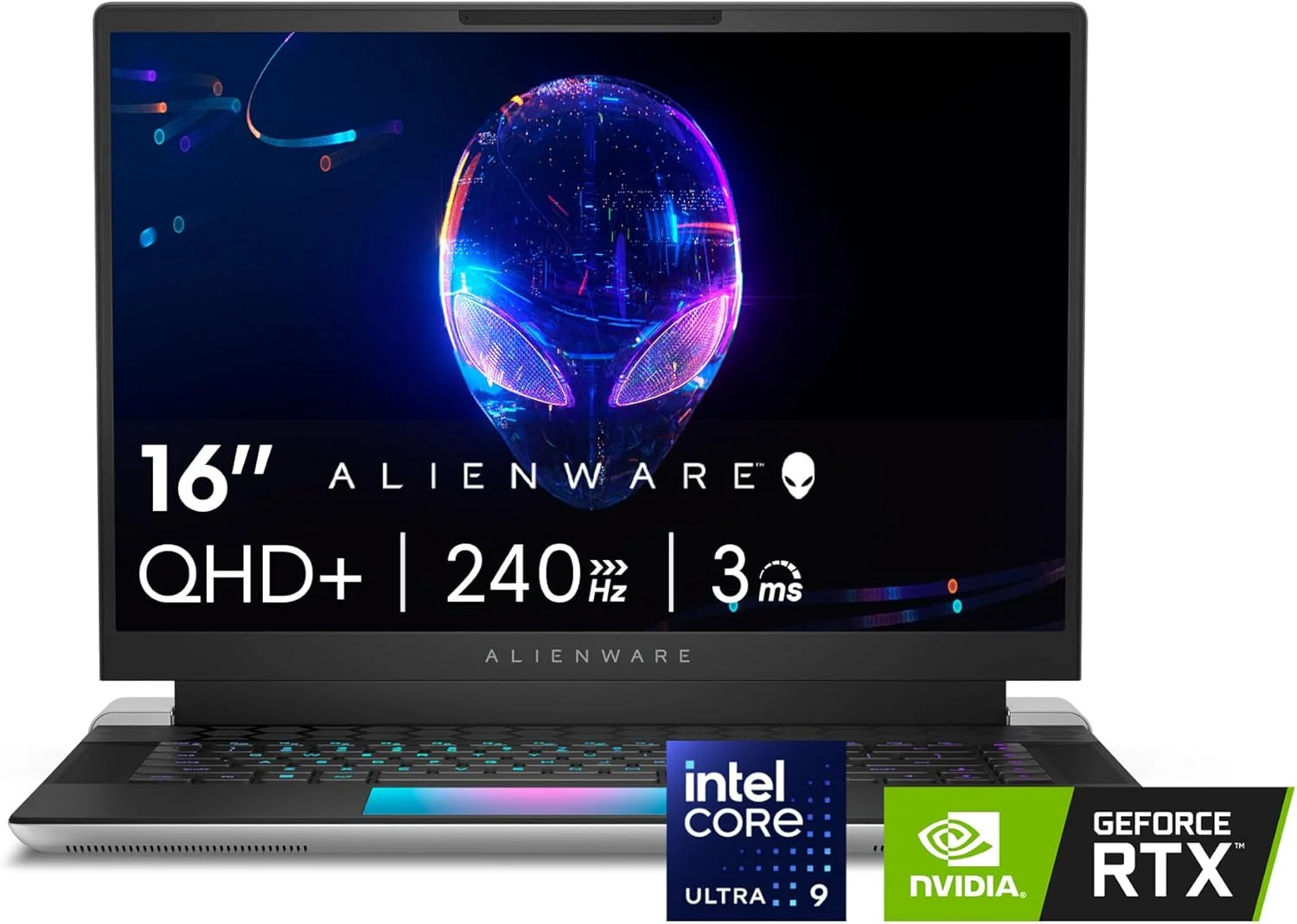 لپ تاپ گیمینگ Alienware X16 R2 - صفحه نمایش QHD+ 240Hz 3ms، پردازنده Intel Core Ultra 9-185H، رم 32 گیگابایت LPDDR5X، حافظه SSD 1 ترابایت، کارت گرافیک NVIDIA GeForce RTX 4080 12GB GDDR6، ویندوز 11 هوم، خدمات در محل