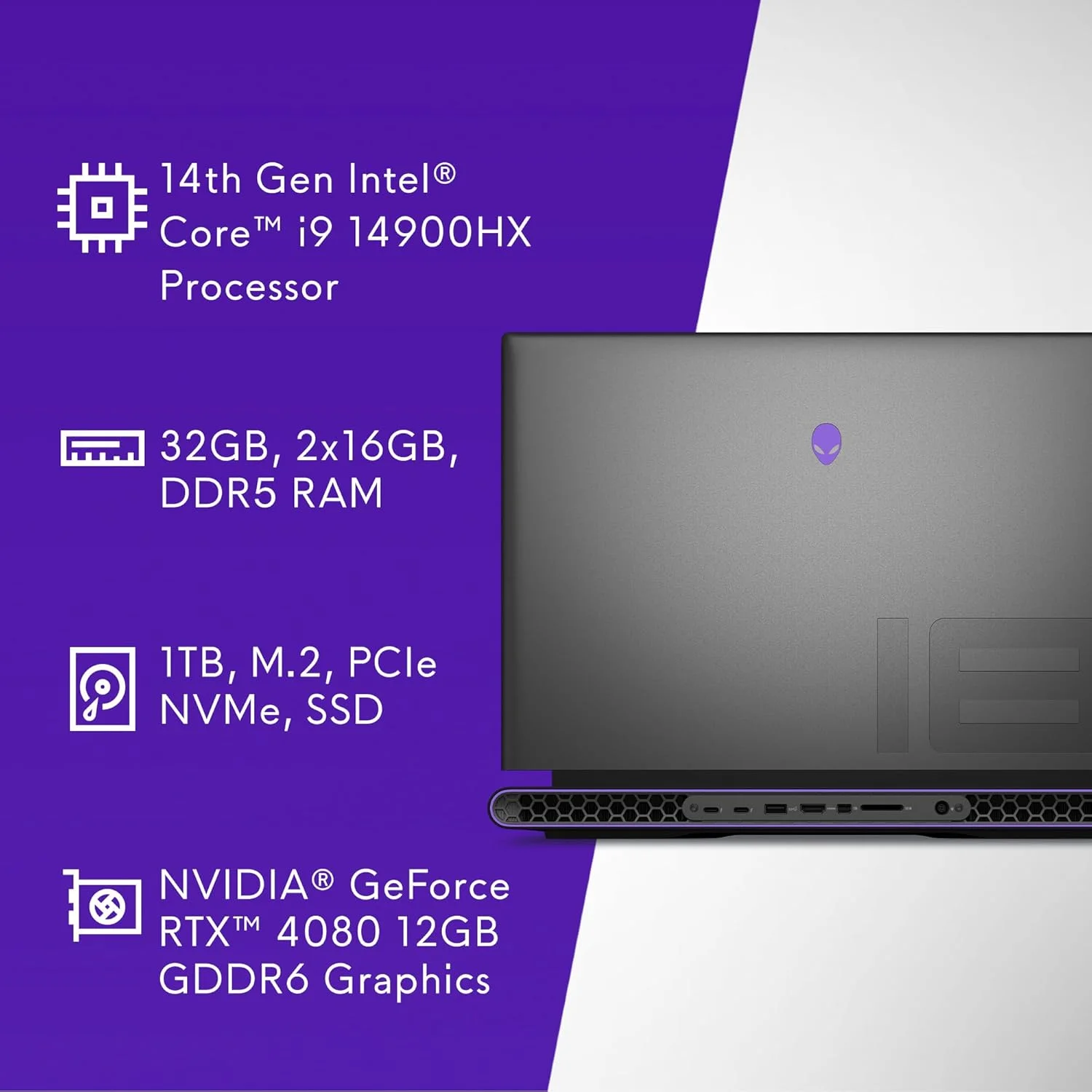 لپ تاپ گیمینگ دل Alienware M18 R2 NVIDIA GeForce RTX 4080 Intel Core i9 14900HX 32GB RAM 1TB SSD 18" 165Hz Windows 11 Home کیبورد انگلیسی لپ تاپ گیمینگ دل Alienware M18 R2 NVIDIA GeForce RTX 4080 Intel Core i9 14900HX 32GB RAM 1TB SSD 18" 165Hz Windows 11 Home کیبورد انگلیسی