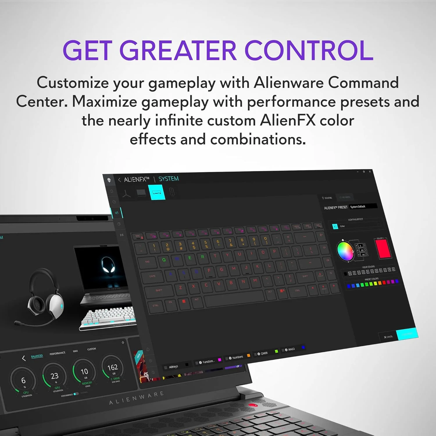 لپ تاپ گیمینگ Alienware X16 R2 - صفحه نمایش 16 اینچی QHD+ 240Hz 3ms، پردازنده Intel Core Ultra 7-155H، رم 16 گیگابایتی LPDDR5X، اس اس دی 1 ترابایتی، کارت گرافیک NVIDIA GeForce RTX 4070 8GB GDDR6، ویندوز 11 هوم، خدمات در محل - نقره ای قمری