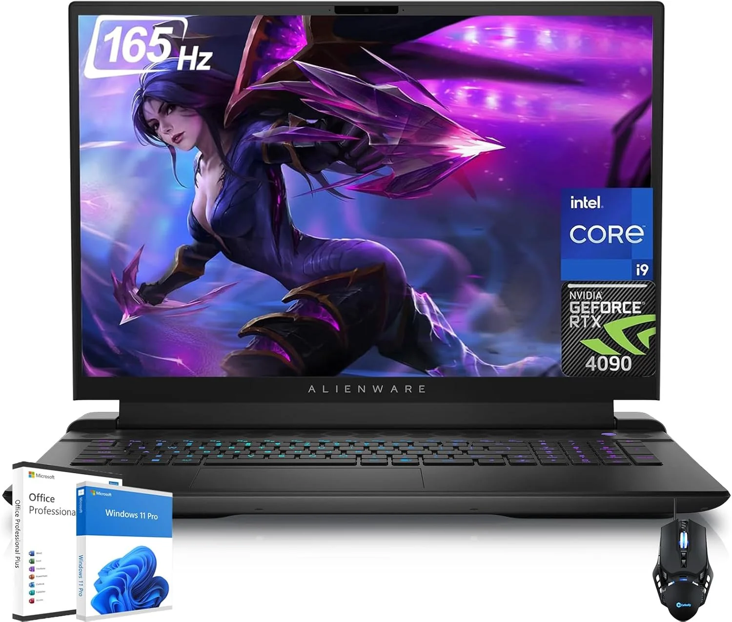لپ تاپ گیمینگ Dell Alienware M18 R2، صفحه نمایش 18 اینچی QHD+ 165Hz، پردازنده Intel i9 14900HX، کارت گرافیک GeForce RTX 4090، رم 64 گیگابایتی DDR5، حافظه SSD 2 ترابایتی، WiFi6، کیبورد با نور پس زمینه، ویندوز 11 پرو