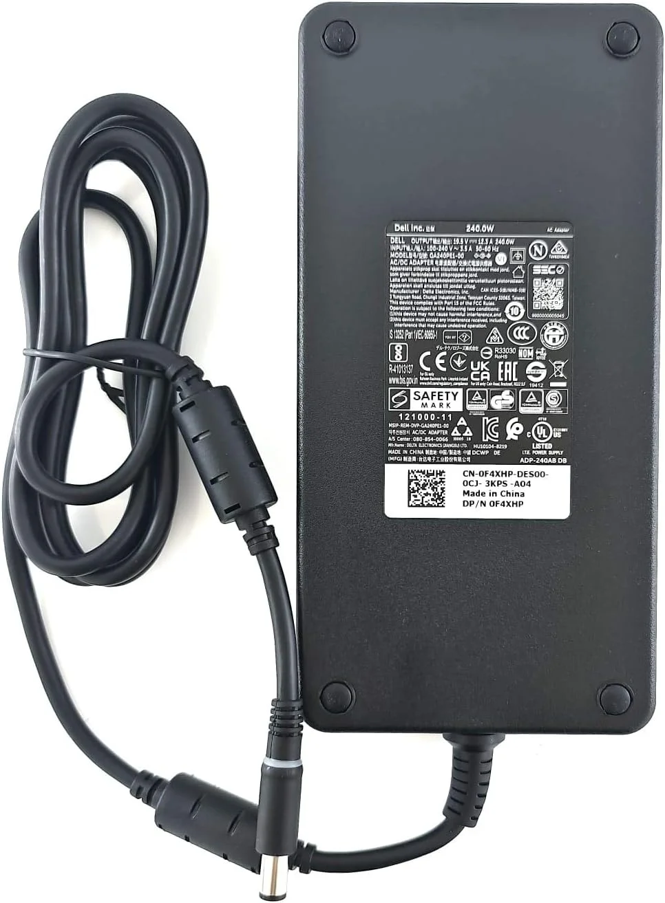 آداپتور شارژر اصلی دل PA-9E مدل FWCRC با توان 240 وات، 19.5 ولت و 12.3 آمپر. مناسب برای Precision M4700 M6400 M6500 M6600 M6700 M6800 Alienware M17x M17x R2 M17x R3 M17x R4 M18x GA240PE1-00 آداپتور شارژر اصلی دل PA-9E مدل FWCRC با توان 240 وات، 19.5 ولت و 12.3 آمپر. مناسب برای Precision M4700 M6400 M6500 M6600 M6700 M6800 Alienware M17x M17x R2 M17x R3 M17x R4 M18x GA240PE1-00