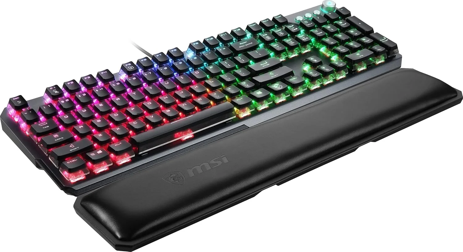 کیبورد گیمینگ مکانیکی MSI Vigor GK71 Sonic (طرحبندی UK) - سوییچهای MSI Sonic Red (خطی)، کلیدهای ارگونومیک، پایه ضد لغزش، نورپردازی RGB Mystic Light برای هر کلید، USB 2.0 - اندازه کامل کیبورد گیمینگ مکانیکی MSI Vigor GK71 Sonic (طرحبندی UK) - سوییچهای MSI Sonic Red (خطی)، کلیدهای ارگونومیک، پایه ضد لغزش، نورپردازی RGB Mystic Light برای هر کلید، USB 2.0 - اندازه کامل
