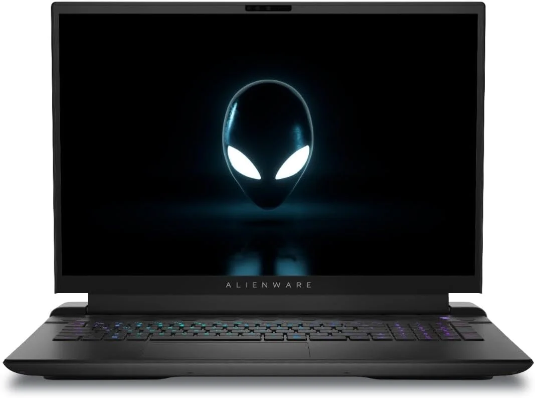 لپ تاپ گیمینگ Dell Alienware M18 (بازسازی شده)، پردازنده Intel I9-13900HX، رم 32 گیگابایت، SSD 2 ترابایت، کارت گرافیک NVIDIA GeForce RTX 4080 12GB GDDR6، صفحه نمایش 18 اینچی QHD+، ویندوز 11، Dark Metallic Moon - [18R1-ALN-CTO2-M16]