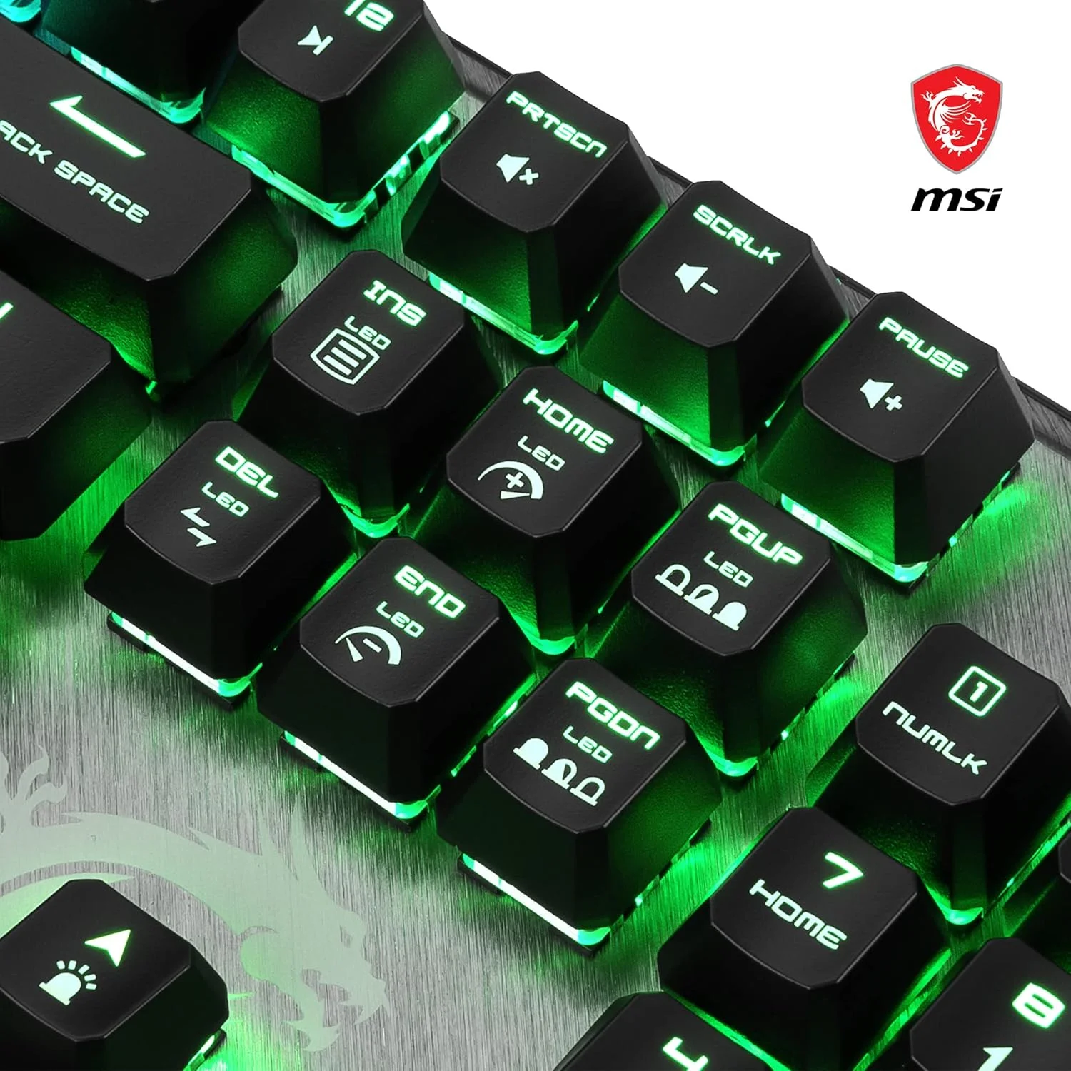 کیبورد MSI VIGOR GK50 ELITE BOX WHITE USB QWERTZ فرانسوی مشکی، فلزی