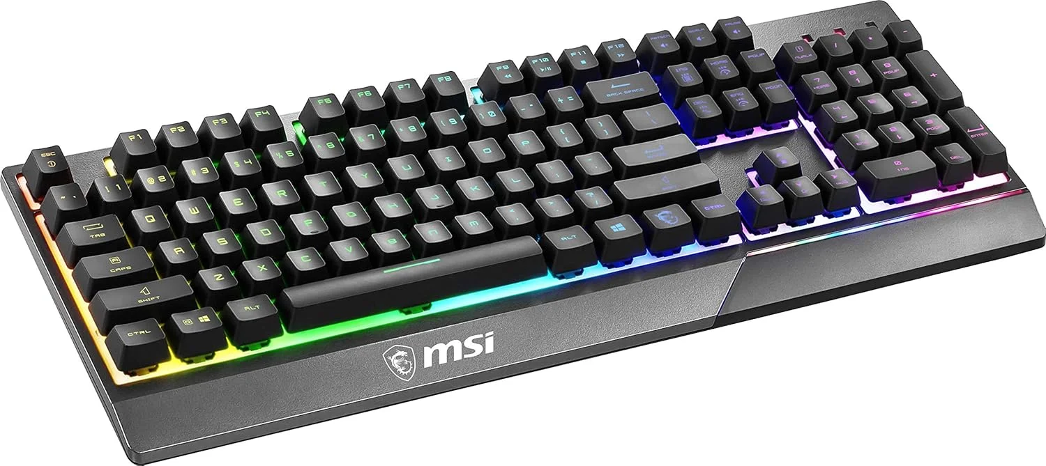MSI Vigor GK30 DE (کیبورد گیمینگ، سیمی، سوییچ پلانجر، طرح‌بندی QWERTZ، مشکی، RGB)