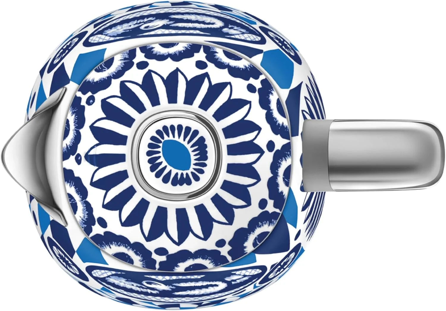 کتری برقی Smeg KLF03DGBUK Dolce & Gabbana، طرح Sicily My Love، ظرفیت 1.7 لیتر با نشانگر سطح آب، پایه چرخان 360 درجه، استیل ضد زنگ، آبی مدیترانه ای، 1 سال گارانتی