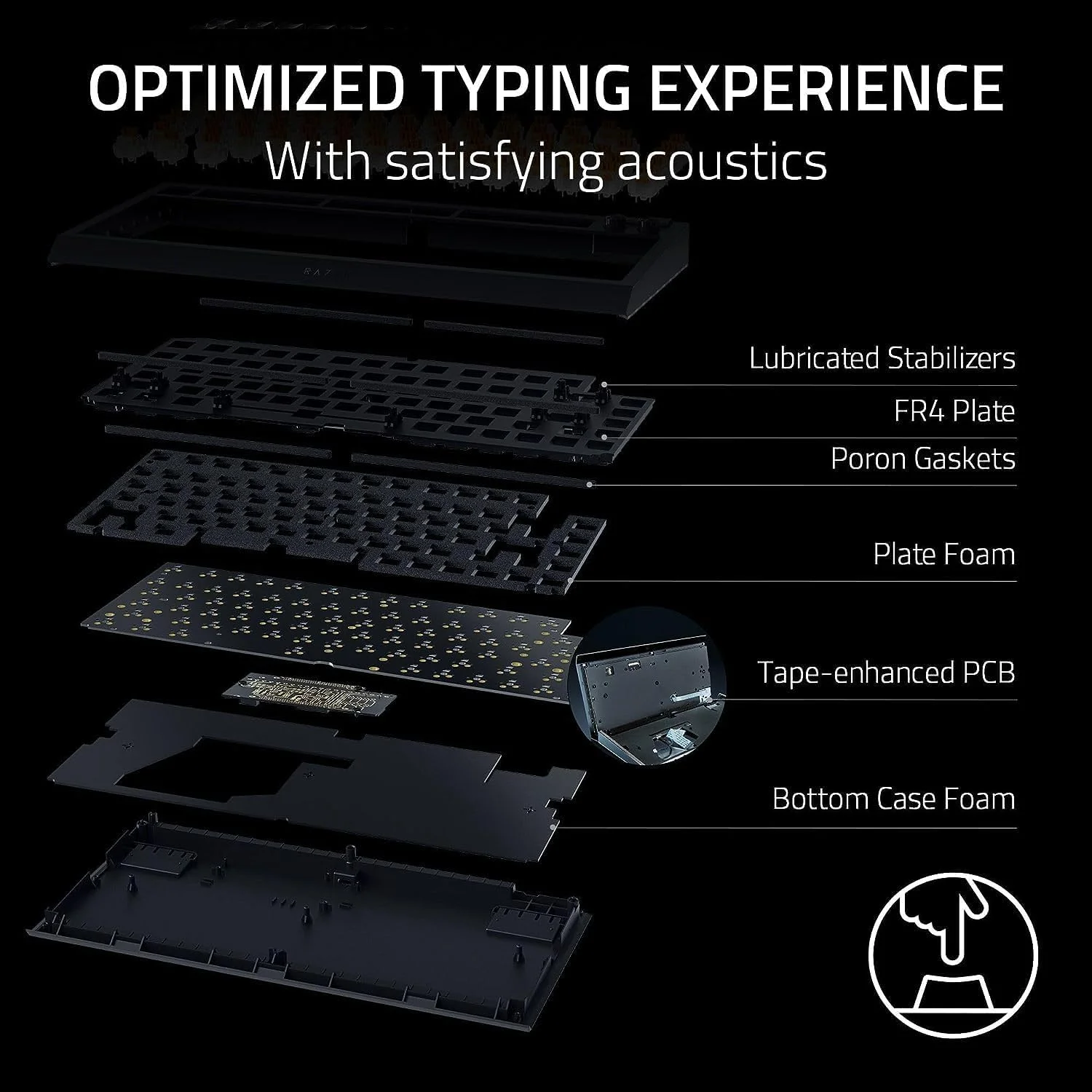 کیبورد گیمینگ مکانیکی 75% Razer BlackWidow V4، طراحی تعویض سریع، جمع و جور و بادوام، سوییچ های لمسی نارنجی، Chroma RGB، غلتک MF و کلیدهای رسانه ای، استراحتگاه مچ دست راحت - مشکی کیبورد گیمینگ مکانیکی 75% Razer BlackWidow V4، طراحی تعویض سریع، جمع و جور و بادوام، سوییچ های لمسی نارنجی، Chroma RGB، غلتک MF و کلیدهای رسانه ای، استراحتگاه مچ دست راحت - مشکی