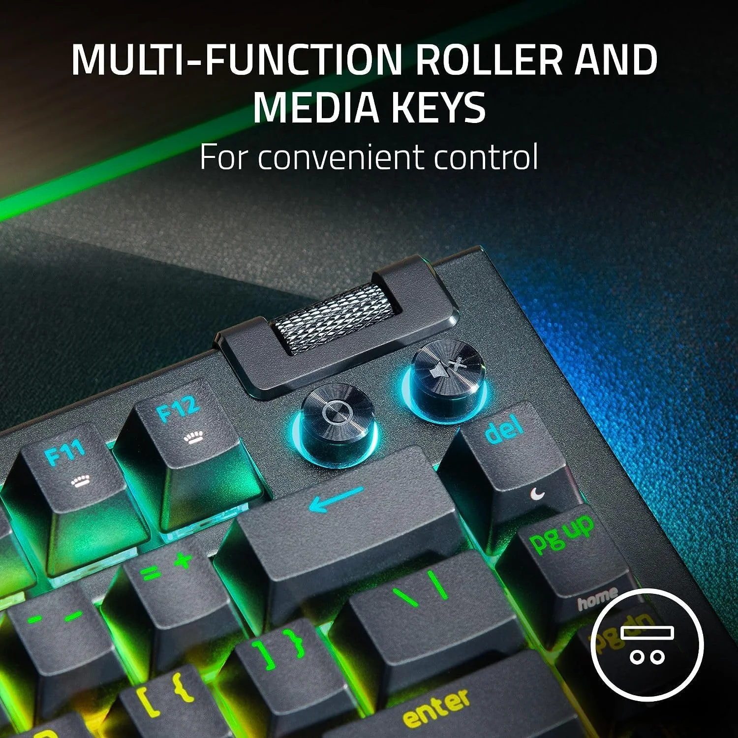 کیبورد گیمینگ مکانیکی 75% Razer BlackWidow V4، طراحی تعویض سریع، جمع و جور و بادوام، سوییچ های لمسی نارنجی، Chroma RGB، غلتک MF و کلیدهای رسانه ای، استراحتگاه مچ دست راحت - مشکی کیبورد گیمینگ مکانیکی 75% Razer BlackWidow V4، طراحی تعویض سریع، جمع و جور و بادوام، سوییچ های لمسی نارنجی، Chroma RGB، غلتک MF و کلیدهای رسانه ای، استراحتگاه مچ دست راحت - مشکی