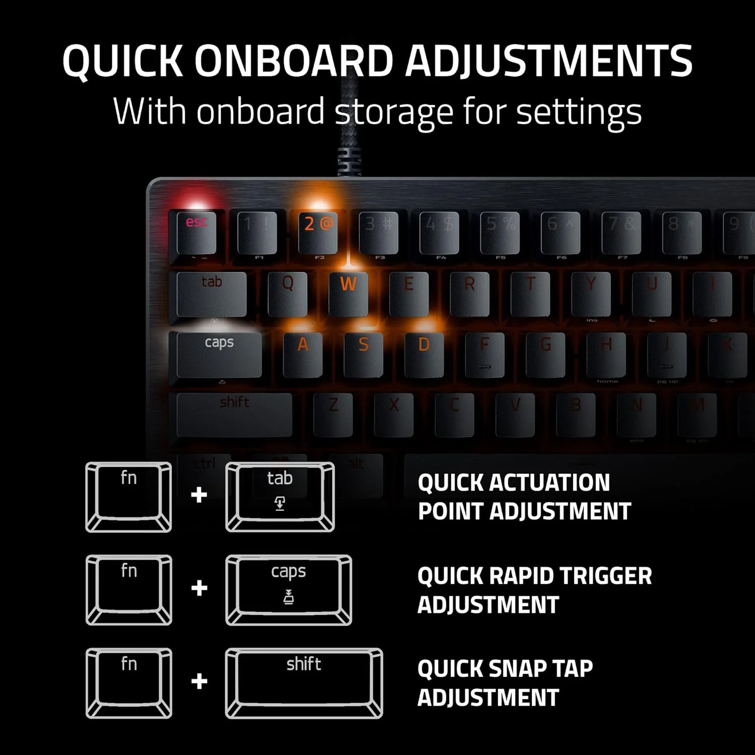 کیبورد گیمینگ 60% Razer Huntsman V3 Pro Mini: سوییچ های اپتیکال آنالوگ با Rapid Trigger و Actuation قابل تنظیم - تنظیمات داخلی - کلیدهای Mod دو منظوره - کلیدهای PBT Doubleshot - مشکی (بازسازی شده) کیبورد گیمینگ 60% Razer Huntsman V3 Pro Mini: سوییچ های اپتیکال آنالوگ با Rapid Trigger و Actuation قابل تنظیم - تنظیمات داخلی - کلیدهای Mod دو منظوره - کلیدهای PBT Doubleshot - مشکی (بازسازی شده)