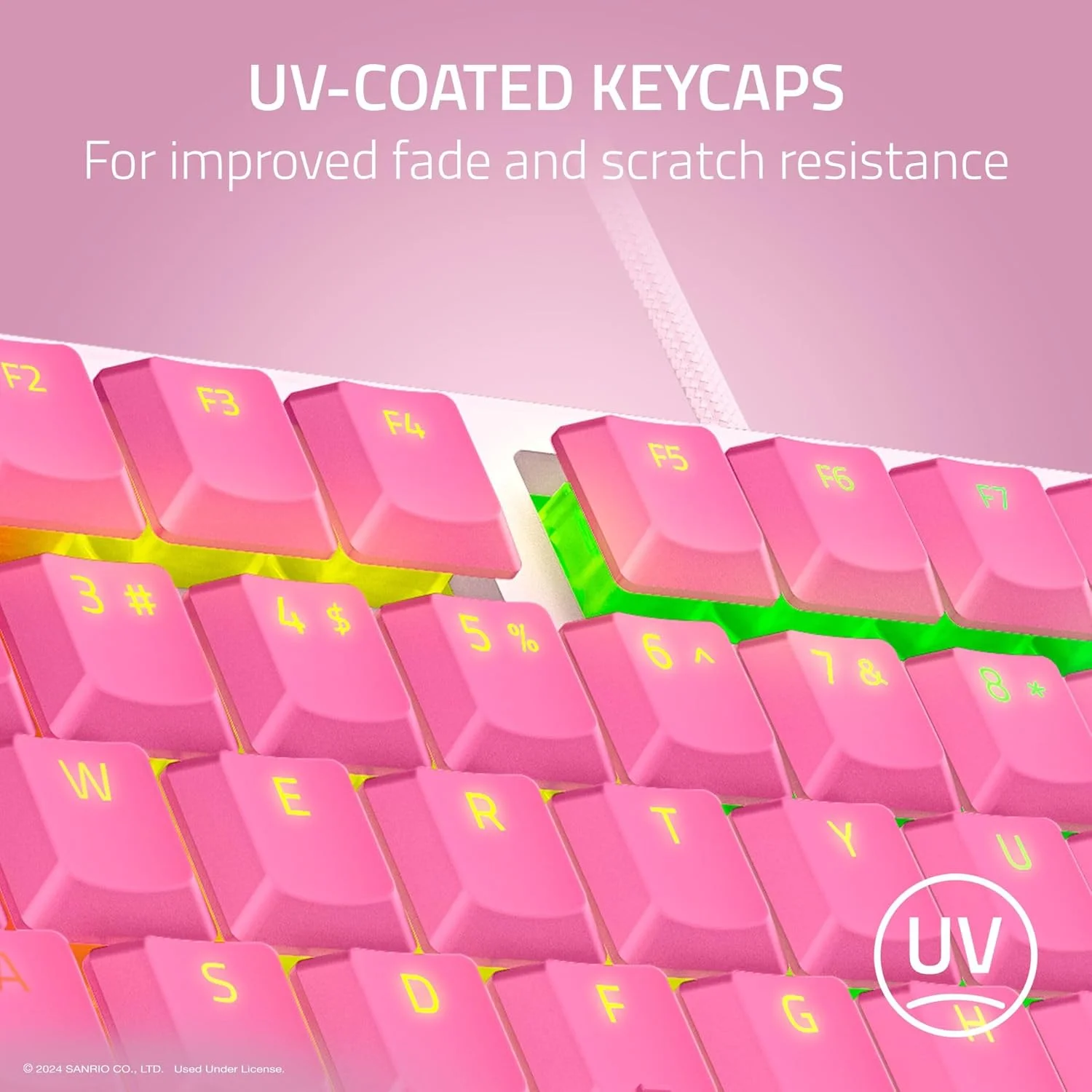 کیبورد گیمینگ Razer Ornata V3 TKL: کلیدهای کم ارتفاع - سوییچهای Mecha-Membrane - کلیدهای با روکش UV - کلیدهای رسانه ای با نور پس زمینه - نورپردازی RGB 8 منطقه ای - استراحتگاه مچی مغناطیسی - نسخه Hello Kitty & Friends کیبورد گیمینگ Razer Ornata V3 TKL: کلیدهای کم ارتفاع - سوییچهای Mecha-Membrane - کلیدهای با روکش UV - کلیدهای رسانه ای با نور پس زمینه - نورپردازی RGB 8 منطقه ای - استراحتگاه مچی مغناطیسی - نسخه Hello Kitty & Friends