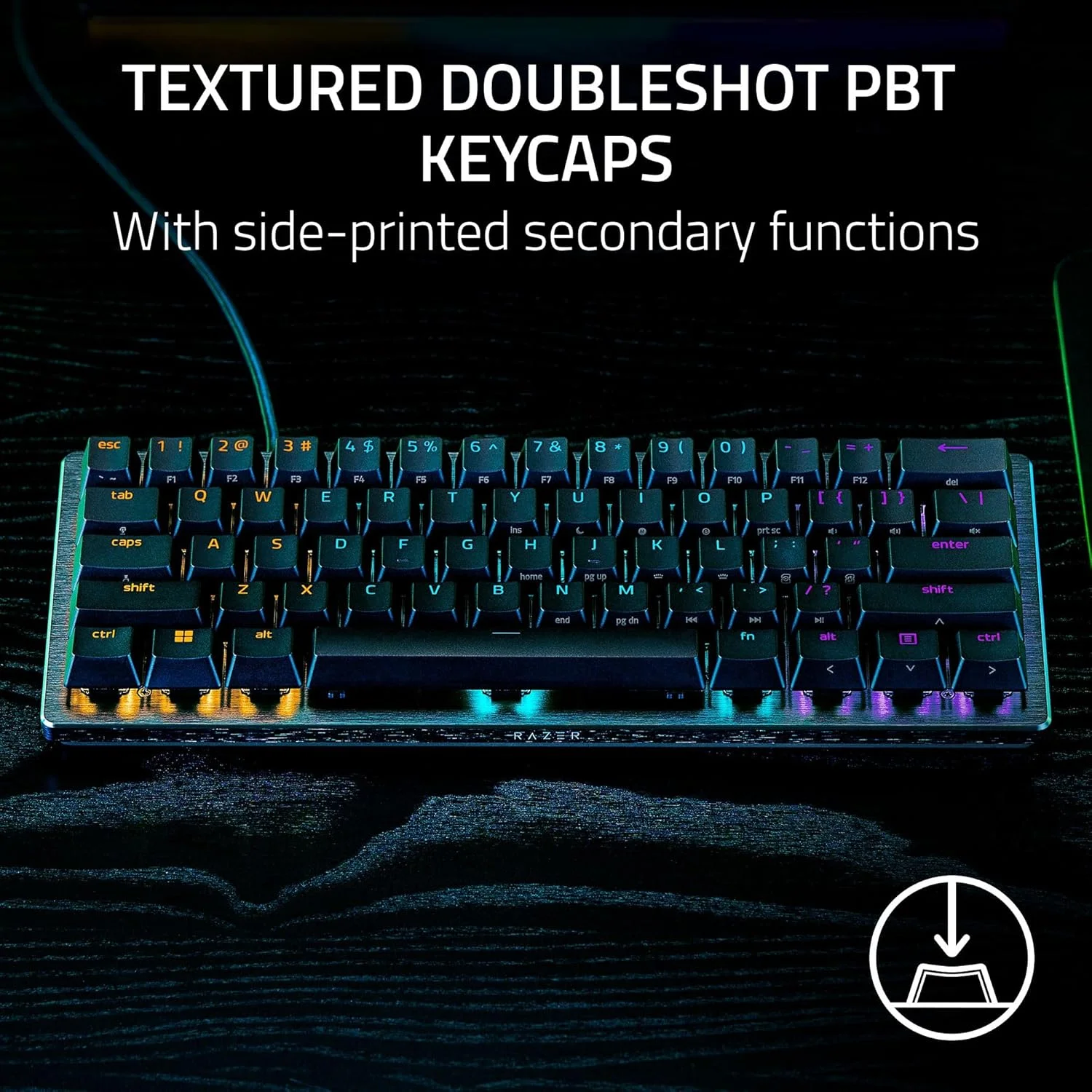 کیبورد گیمینگ 60% Razer Huntsman V3 Pro Mini: سوییچ های اپتیکال آنالوگ با Rapid Trigger و Actuation قابل تنظیم - تنظیمات داخلی - کلیدهای Mod دو منظوره - کلیدهای PBT Doubleshot - مشکی (بازسازی شده) کیبورد گیمینگ 60% Razer Huntsman V3 Pro Mini: سوییچ های اپتیکال آنالوگ با Rapid Trigger و Actuation قابل تنظیم - تنظیمات داخلی - کلیدهای Mod دو منظوره - کلیدهای PBT Doubleshot - مشکی (بازسازی شده)