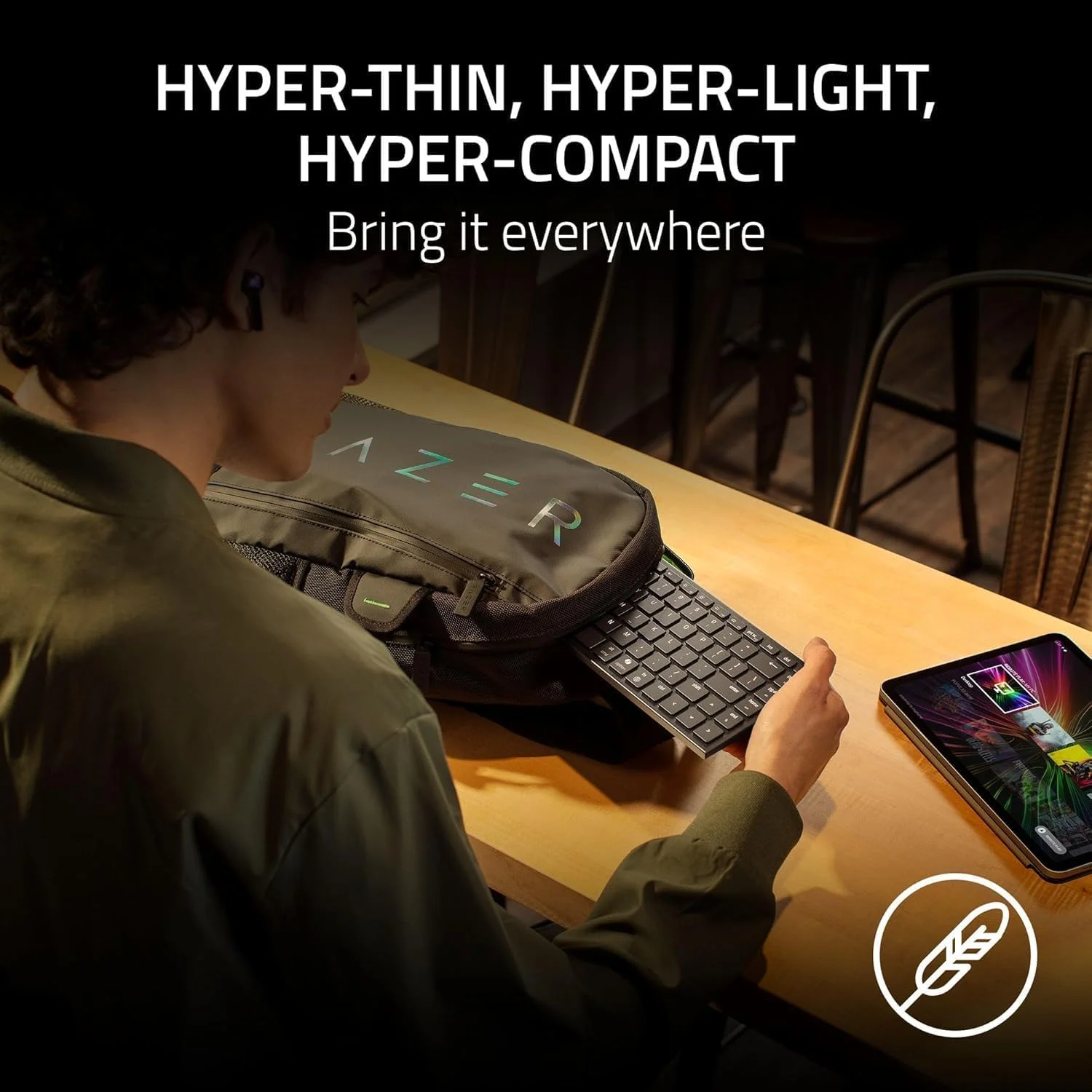 کیبورد گیمینگ بیسیم قابل حمل Razer Joro: نازک، سبک، جمع و جور، Chroma RGB، سوییچهای کم ارتفاع، بلوتوث، عمر باتری طولانی، Snap Tap، برای لپتاپهای PC و Mac، Steam Deck، تلفن هوشمند - مشکی کیبورد گیمینگ بیسیم قابل حمل Razer Joro: نازک، سبک، جمع و جور، Chroma RGB، سوییچهای کم ارتفاع، بلوتوث، عمر باتری طولانی، Snap Tap، برای لپتاپهای PC و Mac، Steam Deck، تلفن هوشمند - مشکی