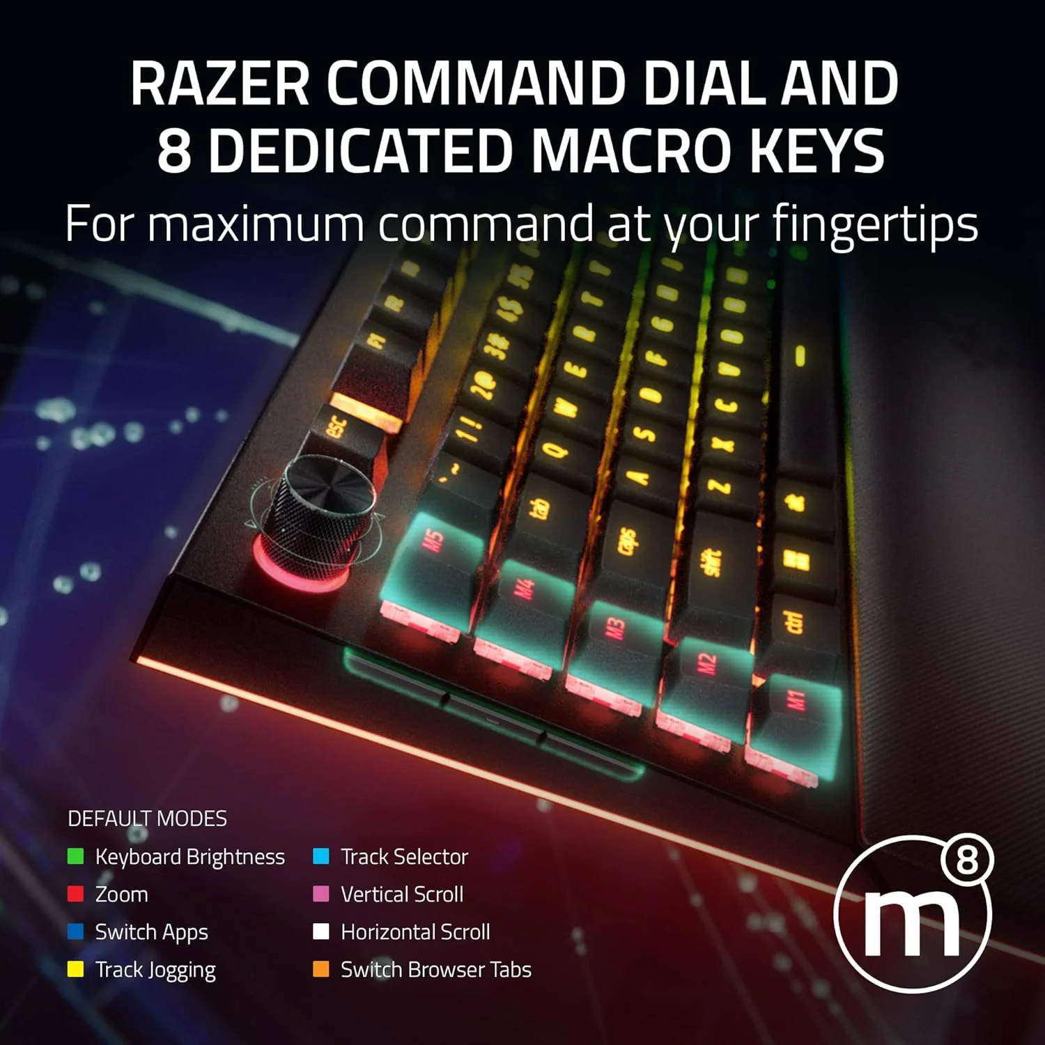 کیبورد گیمینگ مکانیکی سیم دار Razer BlackWidow V4 Pro: سوییچ های نارنجی لمسی و بی صدا - کلیدهای ABS دوتایی - دکمه چرخشی - Chroma RGB - استراحتگاه مچی مغناطیسی - Snap Tap کیبورد گیمینگ مکانیکی سیم دار Razer BlackWidow V4 Pro: سوییچ های نارنجی لمسی و بی صدا - کلیدهای ABS دوتایی - دکمه چرخشی - Chroma RGB - استراحتگاه مچی مغناطیسی - Snap Tap