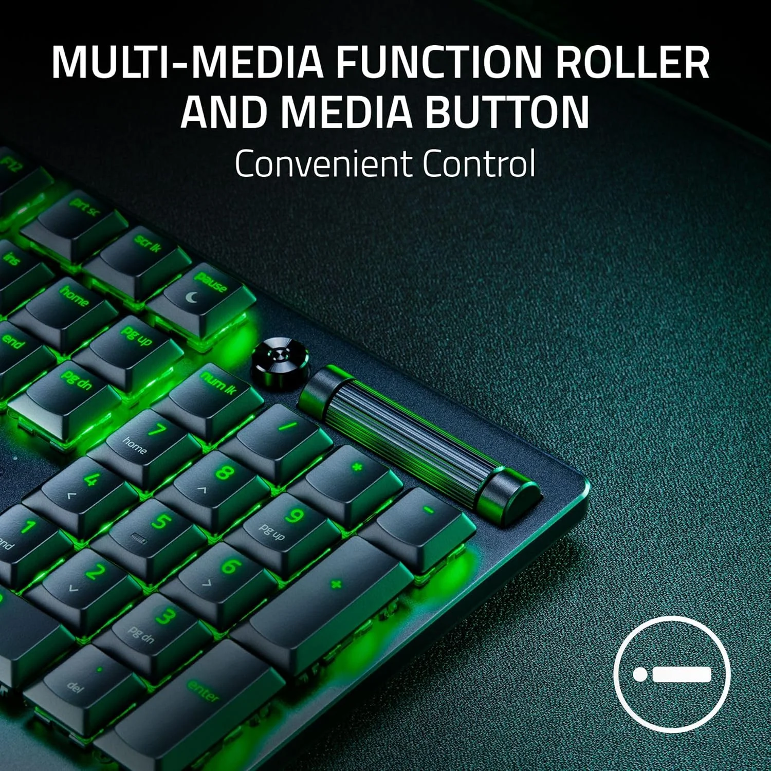 کیبورد گیمینگ Razer DeathStalker V2: سوییچ‌های اپتیکال کم‌ارتفاع - قرمز خطی - کلیدهای با روکش بسیار بادوام - صفحه رویی آلومینیومی بادوام - غلطک چند منظوره - دکمه رسانه - Chroma RGB - مشکی