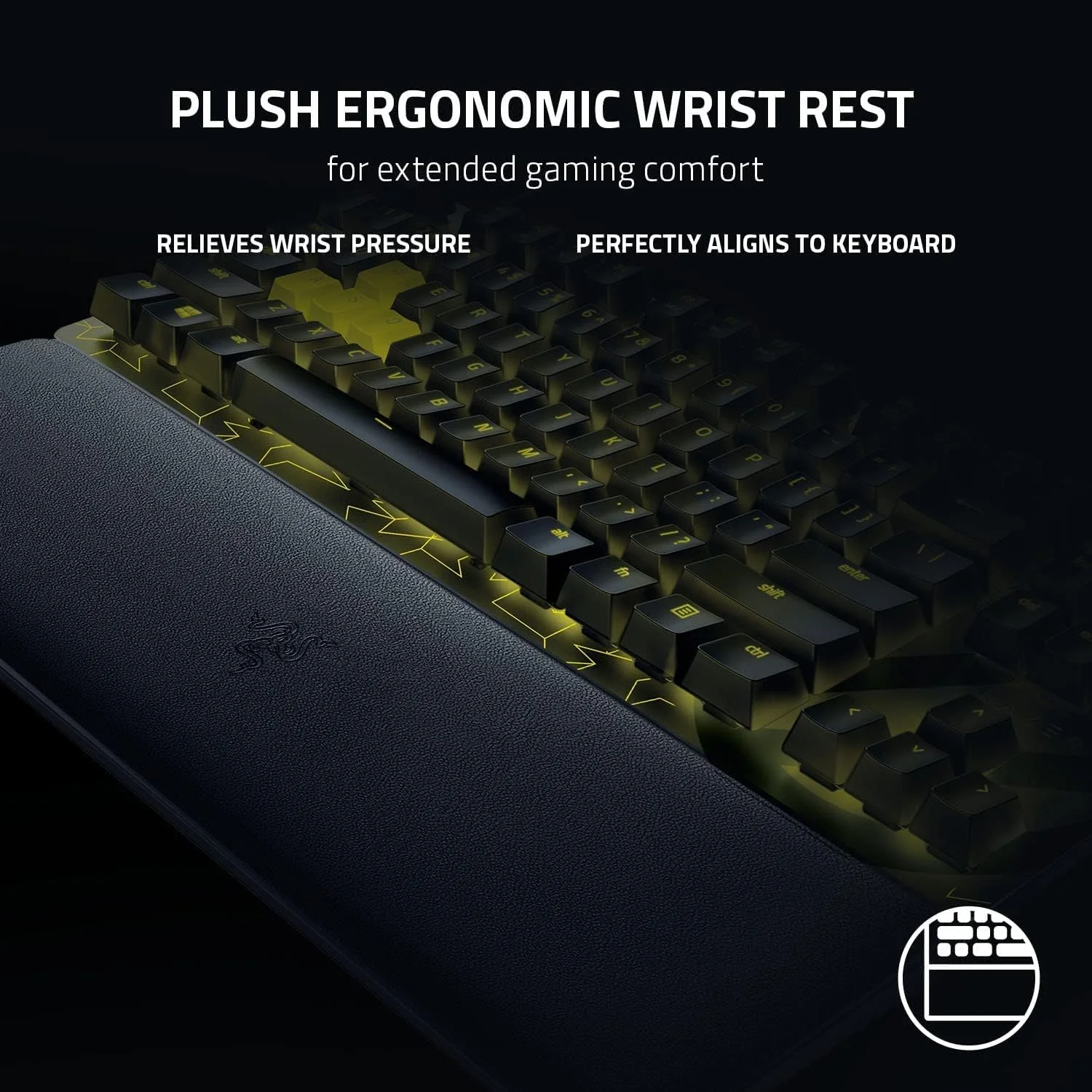 کیبورد گیمینگ بدون کلید Razer Huntsman V2 TKL با سوییچ‌های اپتیکال خطی سریع نسل 2، دارای صدا خفه کن و نرخ نظرسنجی 8000 هرتز، مشکی، RZ03-03941700-R3M1