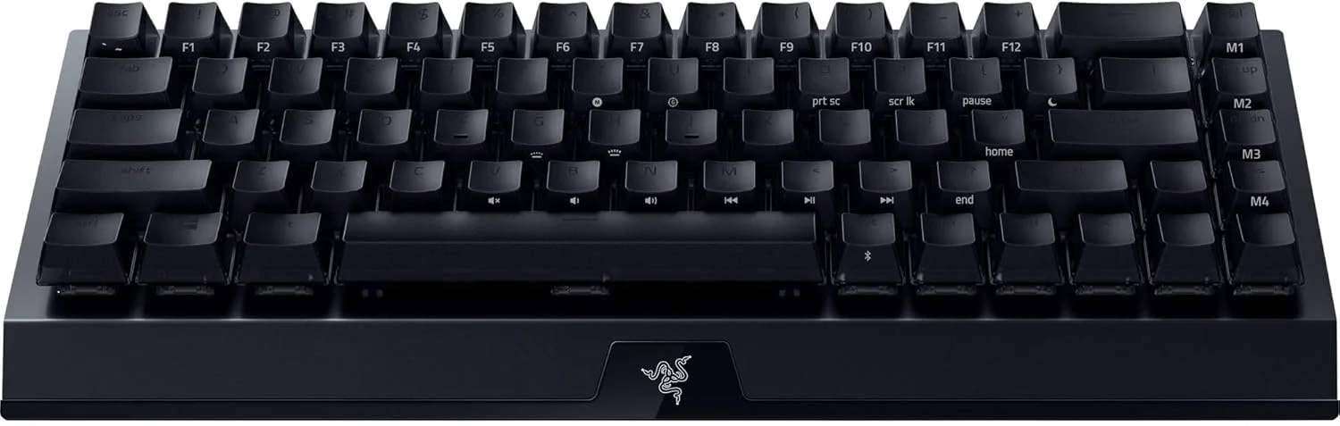 کیبورد گیمینگ 65% بی سیم Razer BlackWidow V4 Mini HyperSpeed با قابلیت تعویض سوییچ: HyperSpeed Wireless & Bluetooth 5.0 - سوییچ های نارنجی لمسی و بی صدا - کلیدهای Phantom Pudding - باتری 200 ساعته