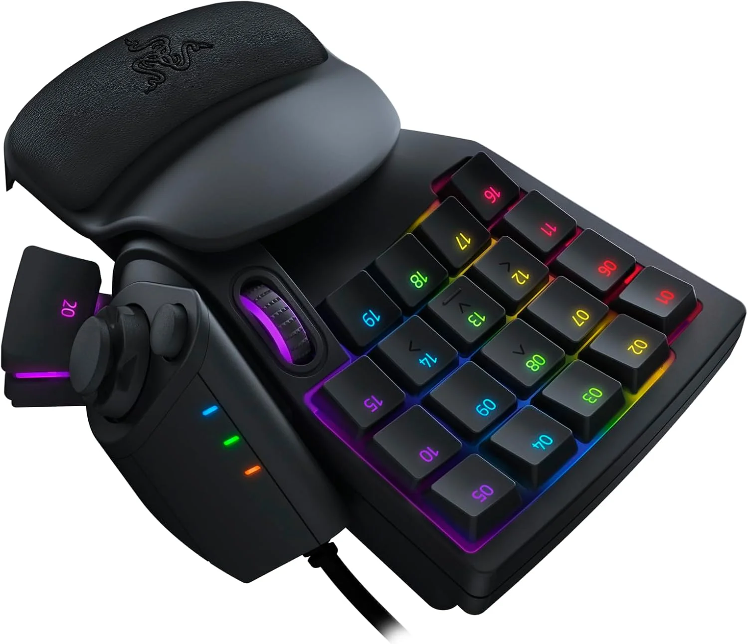 صفحه کلید گیمینگ Razer Tartarus Pro - سوییچ آنالوگ-اپتیکال، 32 کلید قابل برنامه ریزی، نورپردازی Chroma RGB، قابلیت ماکروی قابل برنامه ریزی - مشکی
