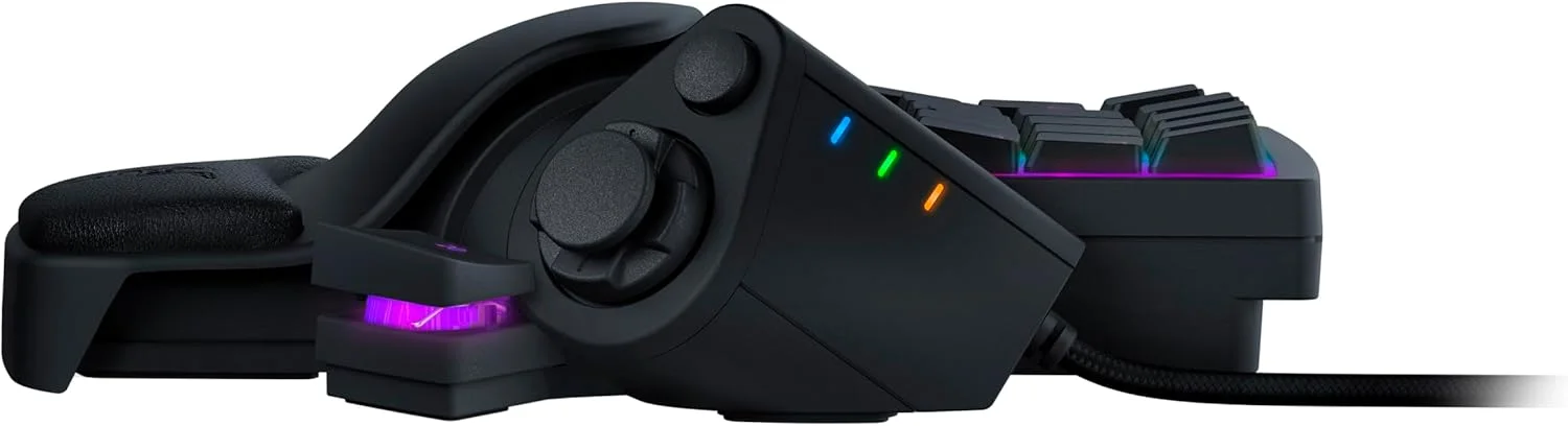 صفحه کلید گیمینگ Razer Tartarus Pro - سوییچ آنالوگ-اپتیکال، 32 کلید قابل برنامه ریزی، نورپردازی Chroma RGB، قابلیت ماکروی قابل برنامه ریزی - مشکی