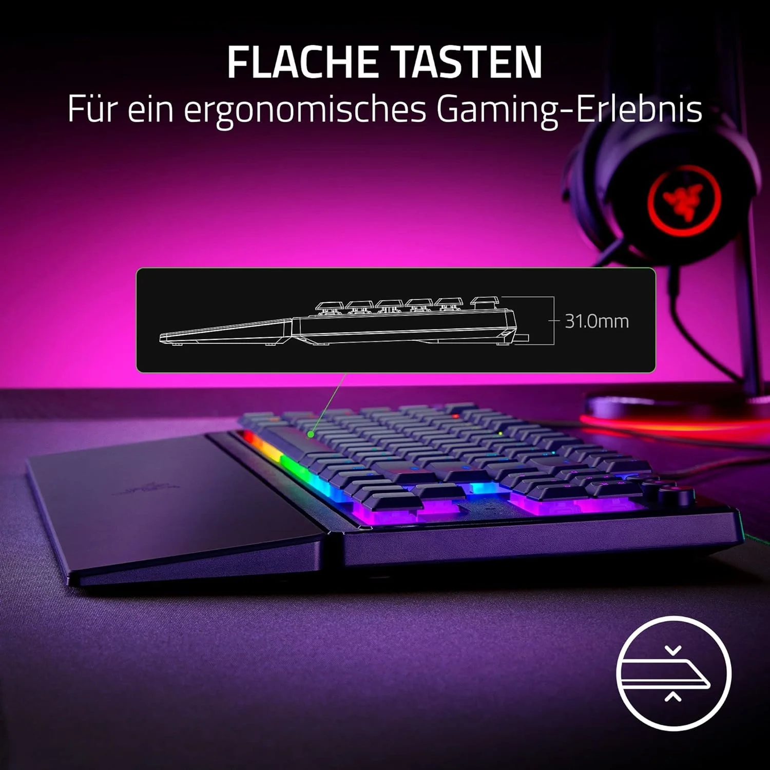 صفحه کلید گیمینگ ریزر Ornata V3 TKL BK