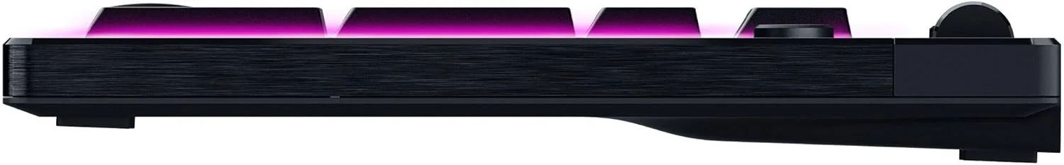 کیبورد گیمینگ بی‌سیم Razer BlackWidow V4 Low Profile HyperSpeed: سوییچ‌های مکانیکی نارنجی - بی‌سیم 2.4 گیگاهرتز و بلوتوث - غلطک چند منظوره - 11 دکمه کنترلی - عمر باتری طولانی