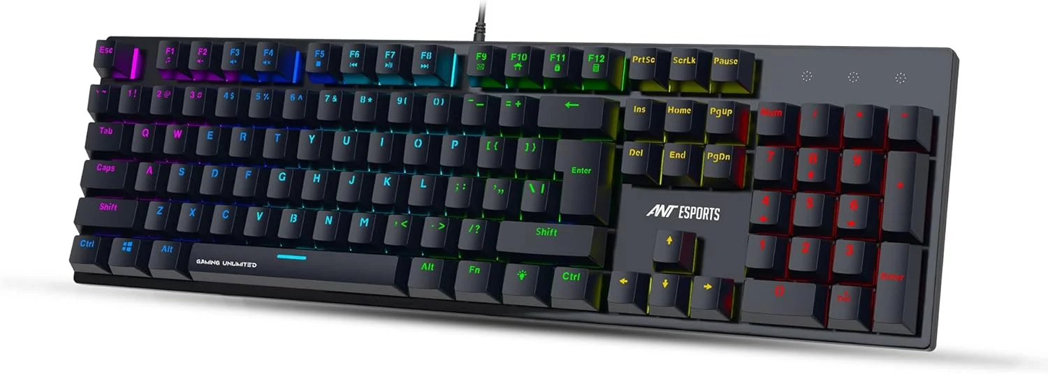 کیبورد گیمینگ مکانیکی سیم دار RGB Razer Ant Esports MK3400 V3 Pro نسخه World of Warship (مشکی)