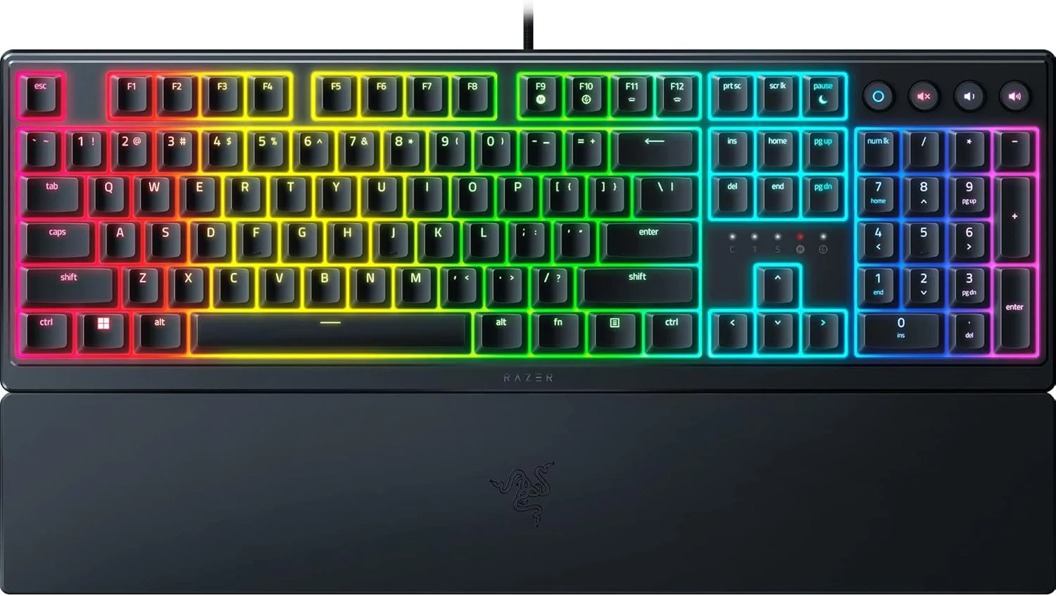 کیبورد گیمینگ Razer Ornata V3: کلیدهای کم ارتفاع - سوییچ های Mecha-Membrane - کلیدهای با روکش UV