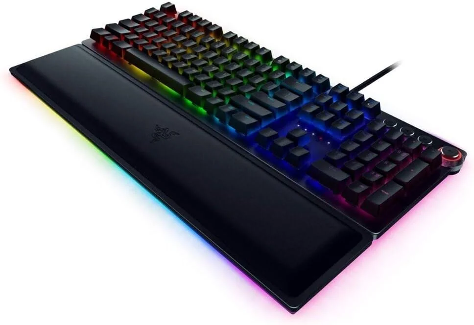 Razer BlackWidow Elite Mechanical Gaming Keyboard: Green Mechanical Switches - Tactile & Clicky - Chroma RGB Lighting - Magnetic Wrist Rest - Dedicated Media Keys & Dial - USB Passthrough