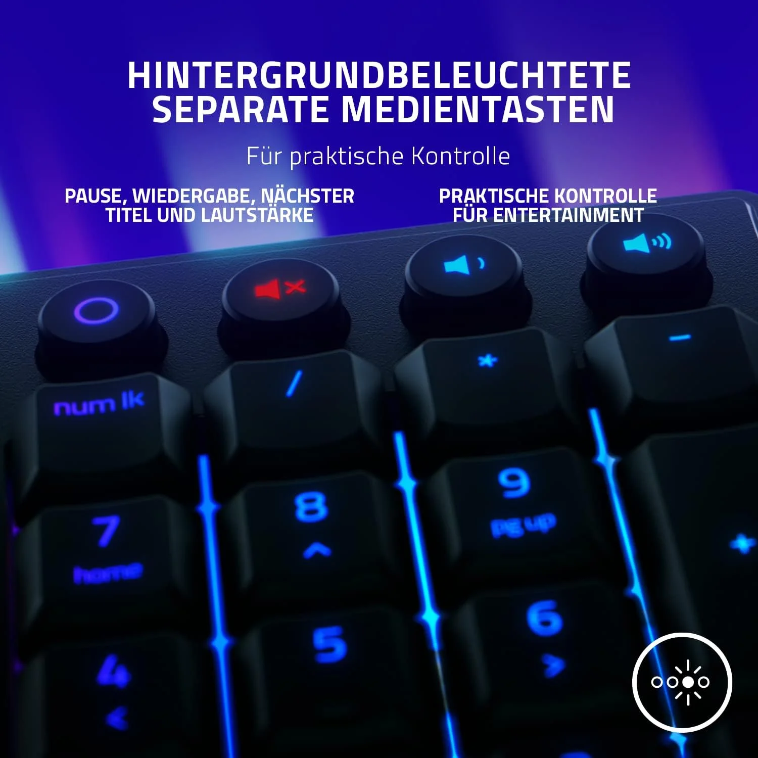 Razer Ornata V3 - Flat Mecha Membrane Keyboard with Razer Chroma RGB (Media Keys, Fully Programmable) QWERTZ | DE Layout, Black