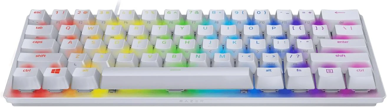 صفحه کلید گیمینگ اپتیکال 60% Razer Huntsman Mini Mercury (سوییچ قرمز خطی)