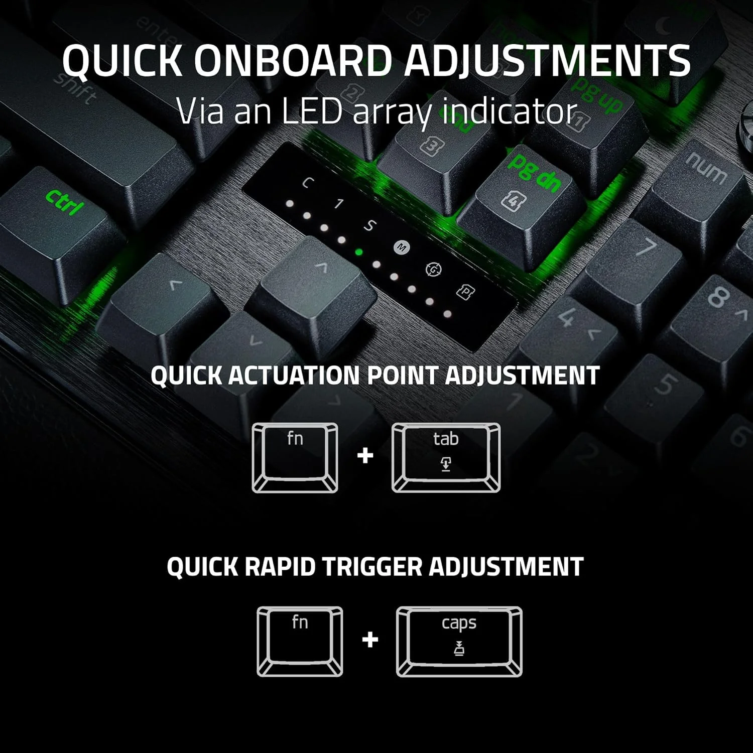 کیبورد گیمینگ Razer Huntsman V3 Pro Esports: سوییچ های اپتیکال آنالوگ با Rapid Trigger و Actuation قابل تنظیم - کلیدهای مدیا و دکمه چرخشی - کلیدهای PBT دابل شات - صفحه رویی آلومینیومی - استراحتگاه مچ دست