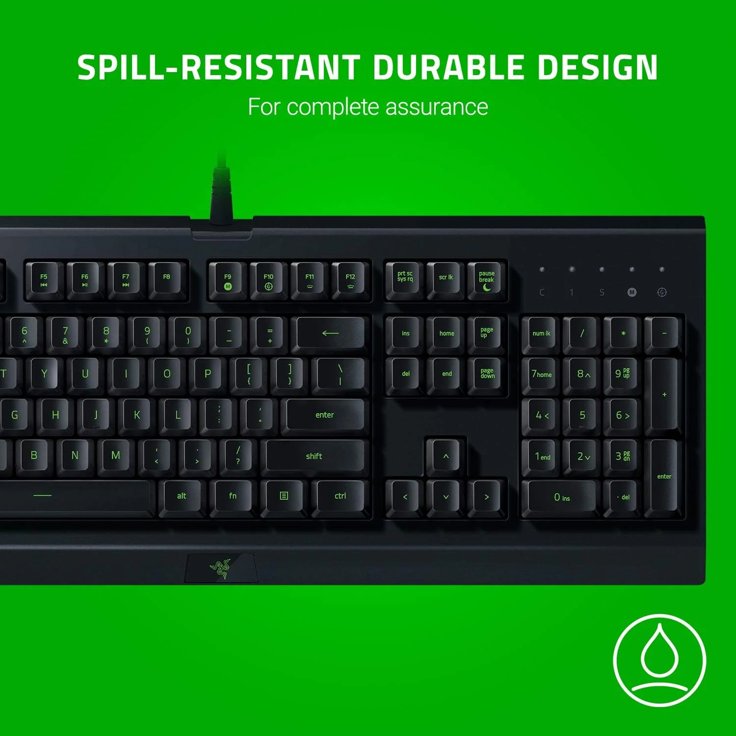 صفحه کلید گیمینگ Razer Cynosa Lite Chroma USB QWERTY (بازسازی شده)