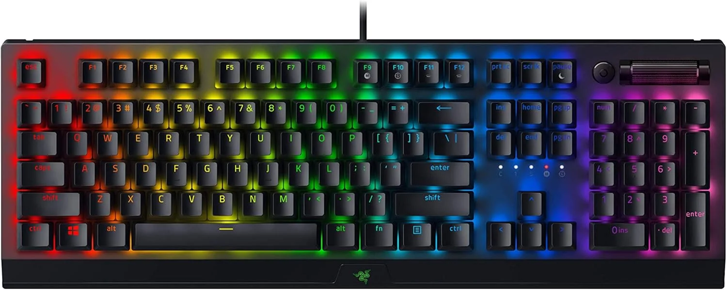کیس کامپیوتر Razer BlackWidow V4 X با سوئیچ مکانیکی زرد