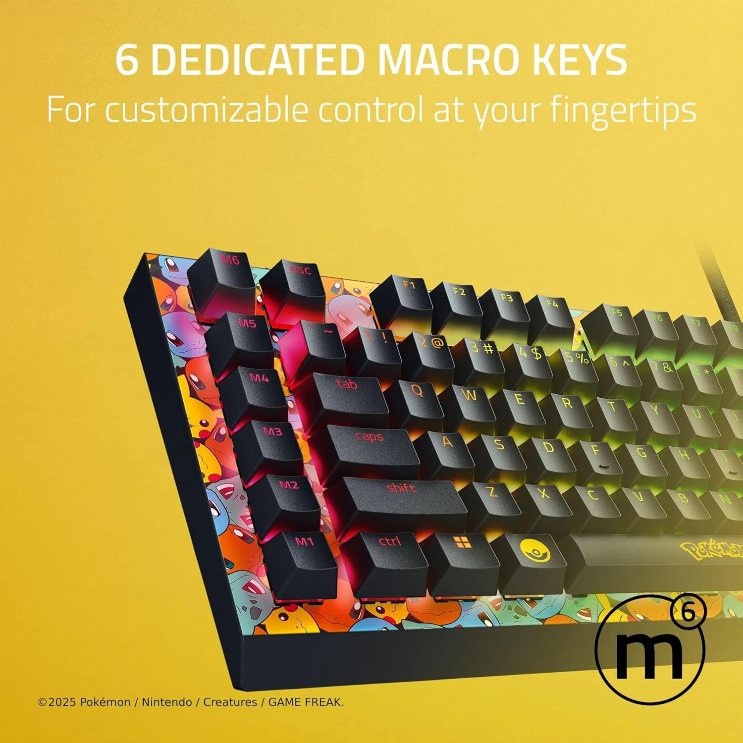 Razer Blackwidow V4 X Pokemon Kanto Beginners Edition