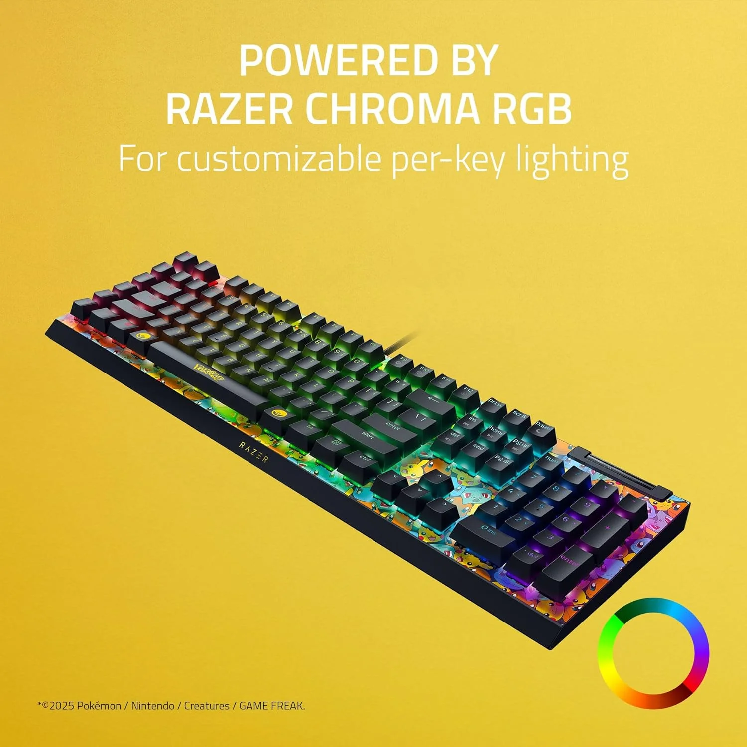 Razer Blackwidow V4 X Pokemon Kanto Beginners Edition