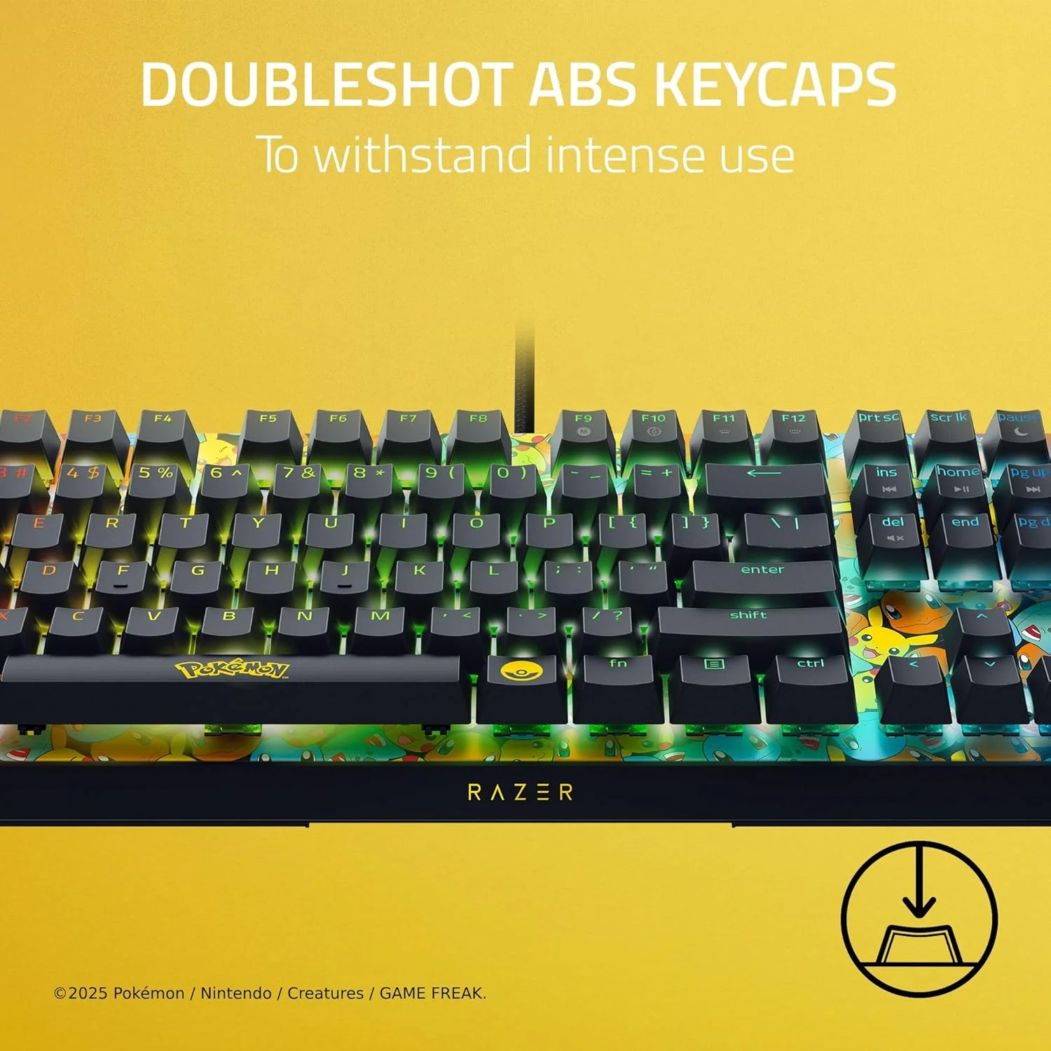 Razer Blackwidow V4 X Pokemon Kanto Beginners Edition