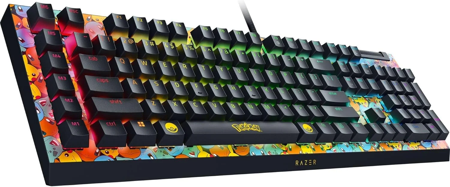 Razer Blackwidow V4 X Pokemon Kanto Beginners Edition