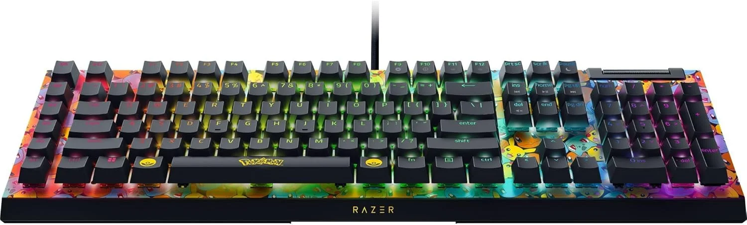 Razer Blackwidow V4 X Pokemon Kanto Beginners Edition
