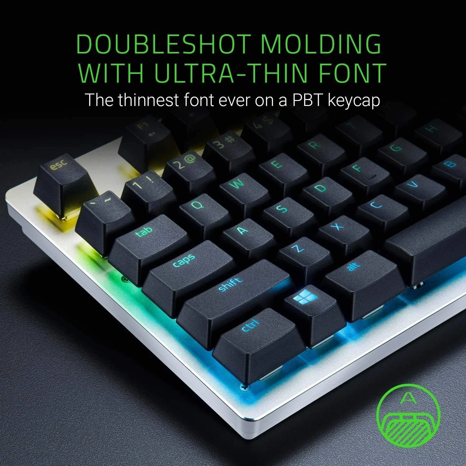 ست ارتقاء کلیدهای PBT Razer Doubleshot برای کیبوردهای مکانیکی و اپتیکال - صورتی کوارتز ست ارتقاء کلیدهای PBT Razer Doubleshot برای کیبوردهای مکانیکی و اپتیکال - صورتی کوارتز