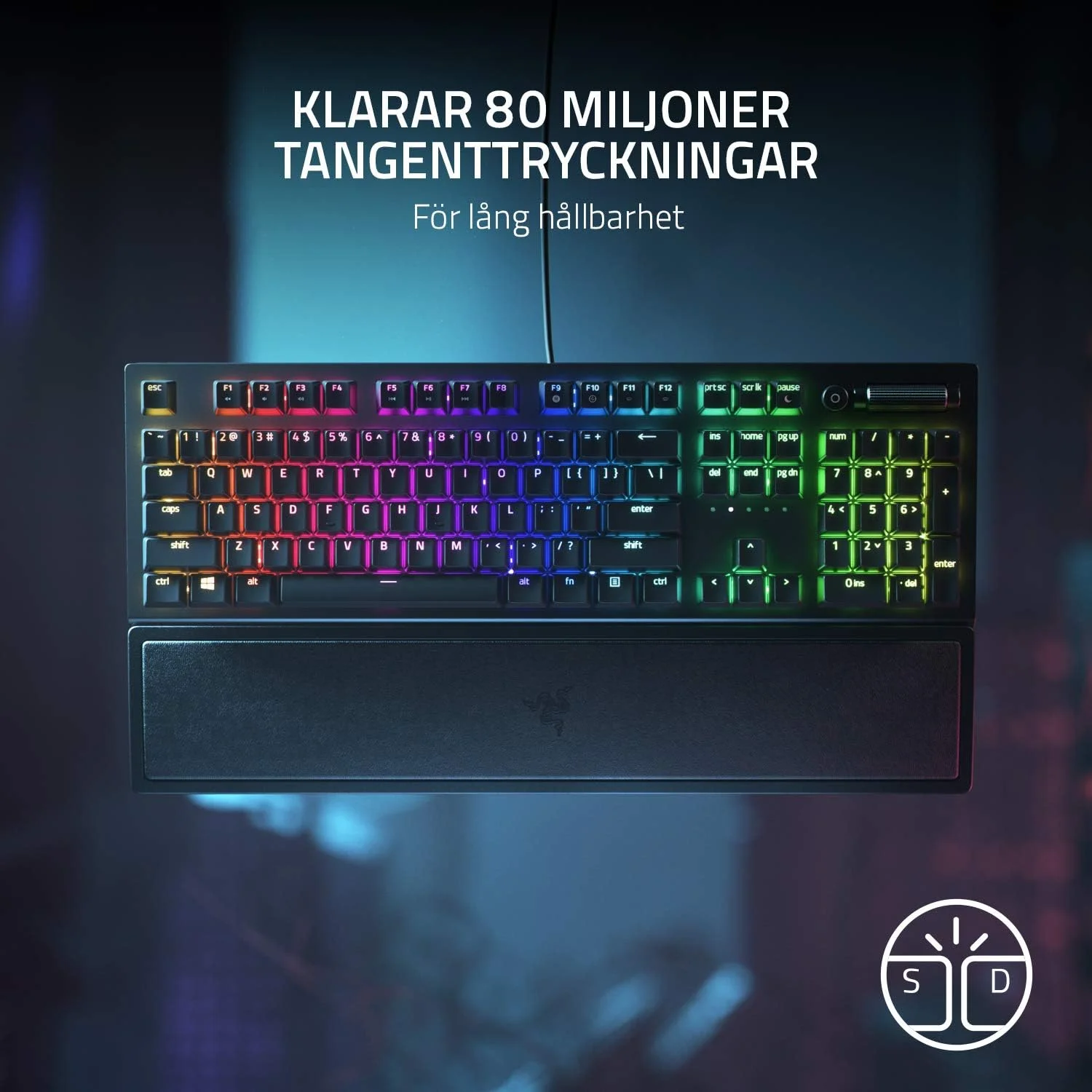 Razer BlackWidow V3 (Green Switch) - Nordic Layout RZ03-03540600-R3N1 | QWERTY