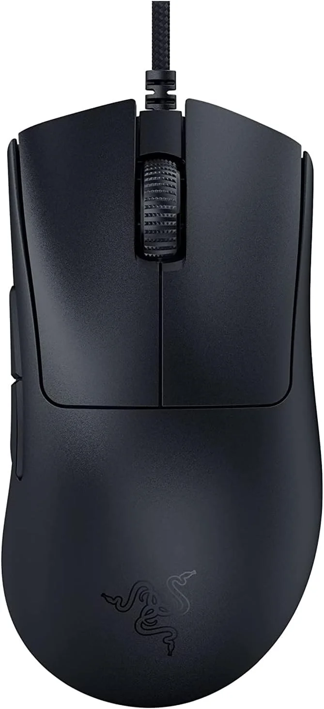 موس گیمینگ سیمی Razer DeathAdder V3: فوق العاده سبک 59 گرمی - حسگر اپتیکال Focus Pro 30K - سوییچ های اپتیکال سریع نسل 3 - هایپر پولینگ 8K هرتز - 6 دکمه قابل برنامه ریزی - مشکی