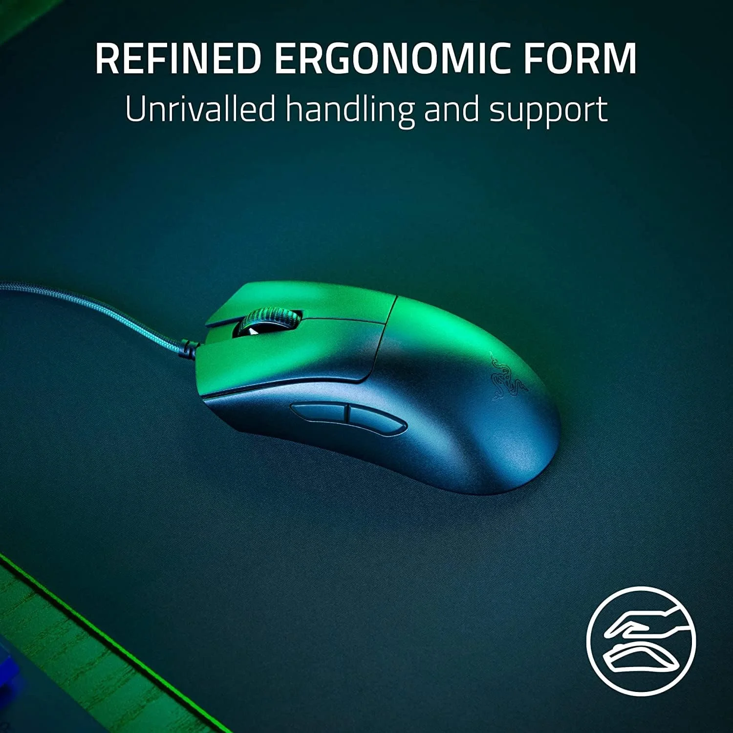 موس گیمینگ سیمی Razer DeathAdder V3: فوق العاده سبک 59 گرمی - حسگر اپتیکال Focus Pro 30K - سوییچ های اپتیکال سریع نسل 3 - هایپر پولینگ 8K هرتز - 6 دکمه قابل برنامه ریزی - مشکی موس گیمینگ سیمی Razer DeathAdder V3: فوق العاده سبک 59 گرمی - حسگر اپتیکال Focus Pro 30K - سوییچ های اپتیکال سریع نسل 3 - هایپر پولینگ 8K هرتز - 6 دکمه قابل برنامه ریزی - مشکی
